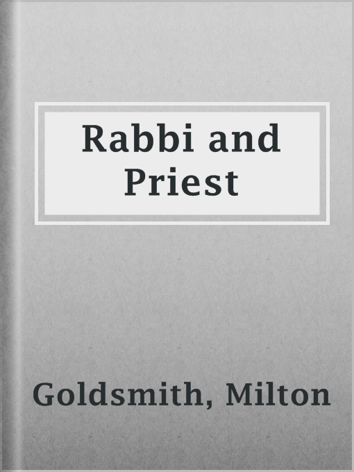 Cover image for Rabbi and Priest